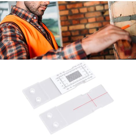 Instrument de mesure des fissures, moniteur de fissures standard pour murs de bâtiments, pied à coulisse de comparaison des fissures d'angle en acrylique (1/5)