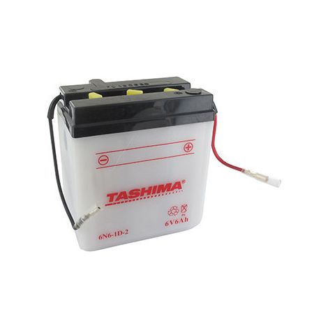 Batteria al Piombo Tashima 6V, 6A. L: 99, L: 57, H: 111mm, + a Destra Per Moto. (consegnata Senza Acido). - Batteria da Riempire con Acido