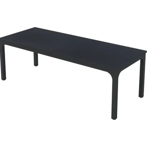 Tavolo da pranzo rettangolare 200x70x75 cm in MDF e metallo nero 6-8 posti MODENUIT (1/5)