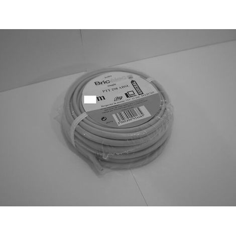 Câble téléphonique-ADSL de 10m 4 paires de type 298 ivoire.
