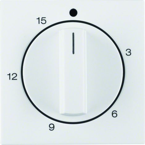 Berker S1 B3 B7 Coperchio timer con manopola lucida bianco polare 16328989
