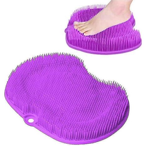 Tapis de massage et de nettoyage des pieds sous la douche, tapis d'acupression avec ventouses antidérapantes, améliore (1/5)