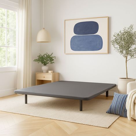 Cache-sommier 160x200 anthracite jersey pour cadre à lattes