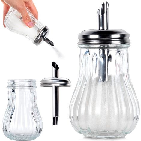 Zuccheriera con dispenser Dispenser in vetro Contenitore per zucchero Zuccheriera (1/5)