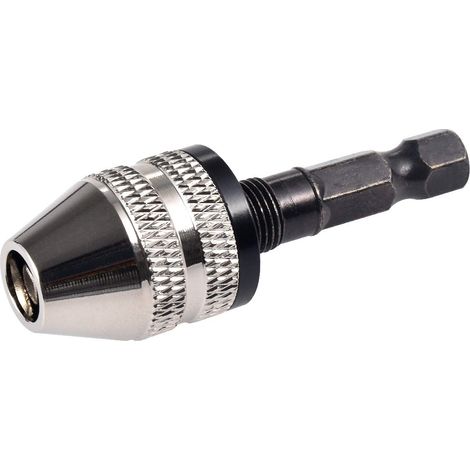 Adaptateur pour Mandrin de Perceuse Sans Clé 0.3-3.6mm, Mini Mandrin de Perceuse à 3 Mors, Adaptateur pour Tournevis avec Tige Hexagonale 1/4'' pour La Micro-Production ou L'Industrie Médicale (1/5)