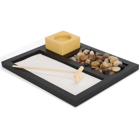 Support de bougie en résine artistique décoratif pour maison et bureau, pendentif cadeau artisanal, avec sable zen, porte-bougie élégant, idéal pour cadeau. (1/5)