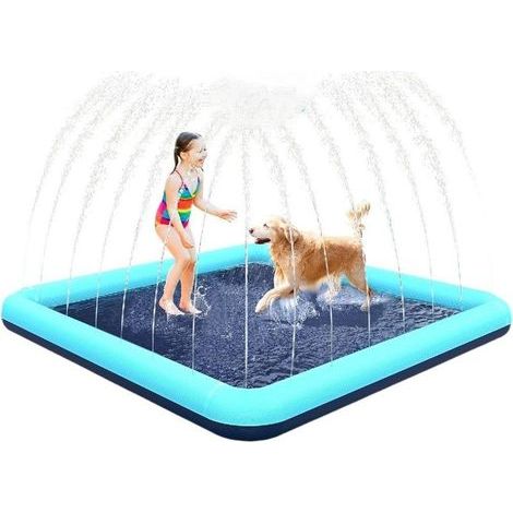 Bleosan – Tapis à jets d'eau 200 cm – Jouet aquatique antidérapant pour enfants – Hauteur d'eau réglable jusqu'à 1,6 m – Idéal pour piscine et jardin (1/5)