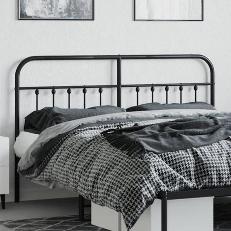 Tête de lit métal noir 180 cm - CUQUE - Classique - Intemporel (1/4)