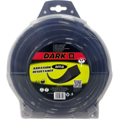 Fil de débroussailleuse - Fil nylon de coupe - Monofil section carré ø2.7mm x 55 mètres - Dark Q (1/2)