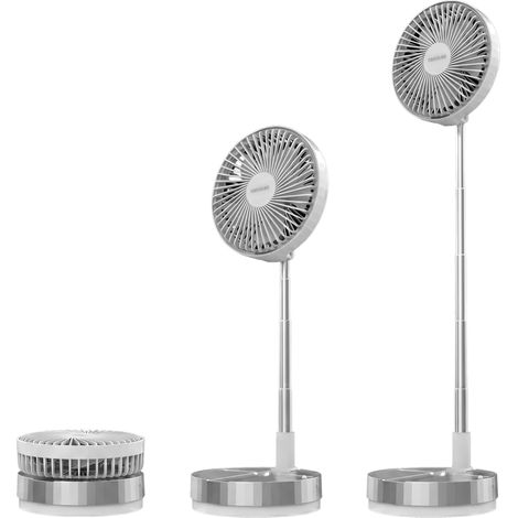 Cecotec EnergySilence 800 FoldAir - Ventilatore portatile con telecomando, senza fili, con batteria da 7200 mAh, design pieghevole e telescopico, 20,3 cm, 4 velocità, oscillazione (1/5)