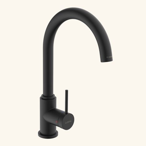 Robinet cuisine Luisina bec pivotant noir mat RAPHAEL (1/5)