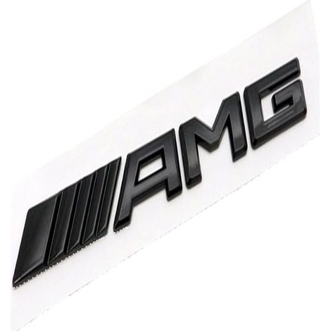 Emblemas 3D cromados y negros para C200 E300L G63 G500 G550 V8 BITURBO, kit de emblemas para maletero (negro) (1/5)