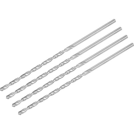 HSS Haute Vitesse Acier Extra Long Forets Hélicoïdaux 4.2mm Perceuse Diamètre 160mm Longueur 4Pcs (1/5)