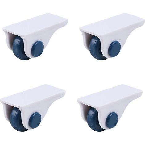 4pcs Roulettes auto-adhésives Rouleaux en Plastique pour Armoire Tiroir Boîte de Rangement Meubles Poulie Roulettes (1/4)