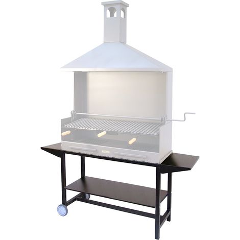 Carro de Barbacoa 71590 con ruedas y bandejas metalicas