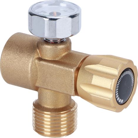 CO2-Nachfülladapter aus Messing, ASA-Anschluss mit W21.8-14-Verschraubung, 3000-PSI-Manometer. (1/5)