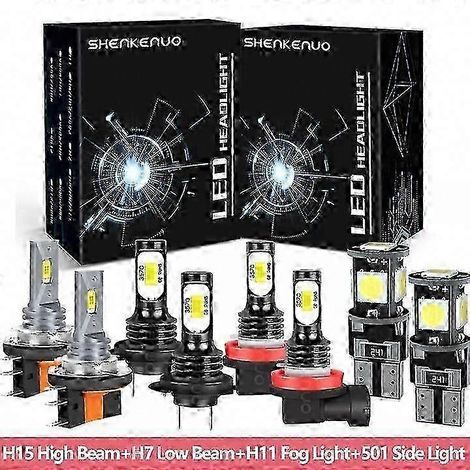 Ampoules LED xénon Canbus pour phares, antibrouillards et feux de position latéraux Ford Transit Custom (x8) (1/5)