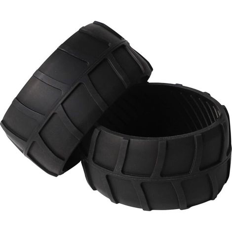 Lot de 2 protections de roue en caoutchouc compatibles avec la roue avant du robot tondeuse Worx Landroid S300 WR130E. (1/5)