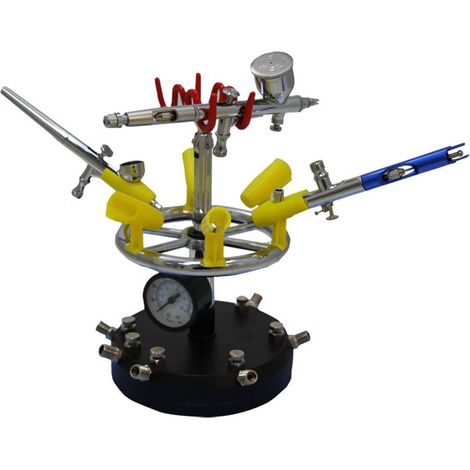 Station pour 6 aérographes - manomètre + 6 sorties air - multirex