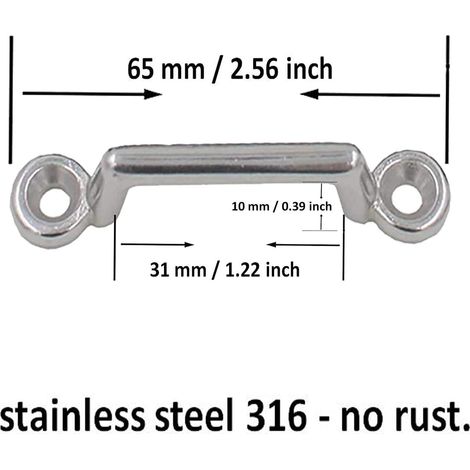 Lot de 6 Œillet, Support en acier inoxydable, Sangle supérieure Bimini, Pour Jeep Corvette Kayak (1/5)