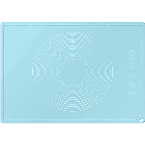 Extra thick non-stick silicone baking mat with measurements, reusable food-grade silicone counter mat for making cookies, macarons, bread (60 cm (L) x 40 cm (W) (1/5)