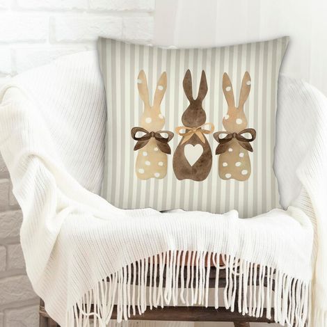 Housse de coussin sans coussin 45x45 lavable en machine pour canapé lit salon chambre à coucher (1/5)
