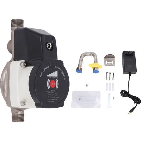Pompe de surpression d'eau de douche intelligente 475,5 GPH 80 W 36,2 PSI Économie d'énergie pour la maison Interface NPT 1/2 po Manuel Automatique 2 interrupteurs Prise UE à faible bruit 100-240 V (1/5)