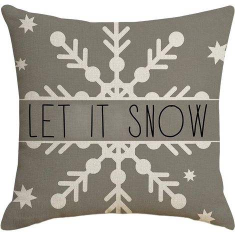 Weihnachtskissenbezug 45x45cm Dekorativ (Schnee) (1/4)