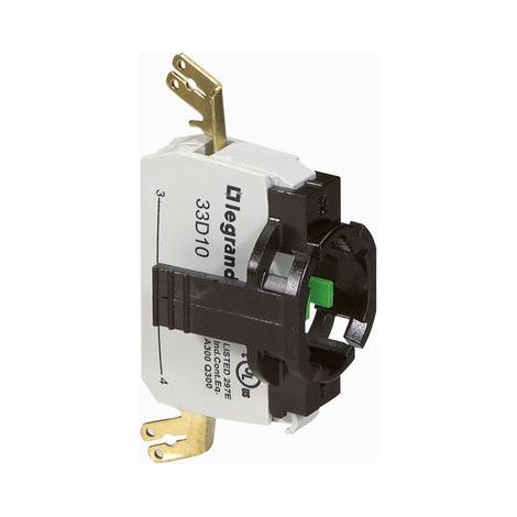 Sous-ensemble bloc pour tête non lumineuse Osmoz raccordement par languette NO et étrier 1 poste LEGRAND 023026