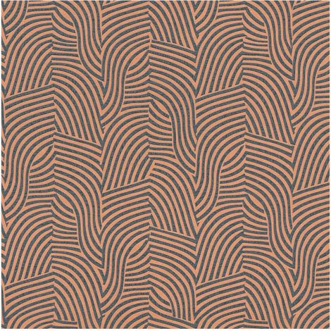 Graphic wallpaper wall Profhome 781532 non-woven wallpaper textured with a striped pattern subtly shimmering black gold 5.33 m2 (1/5)