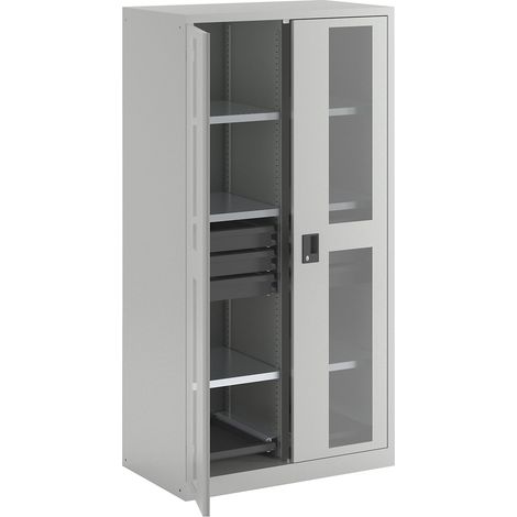LISTA, Armoire vitrée, h x l x p 1950 x 1000 x 580 mm, avec 8