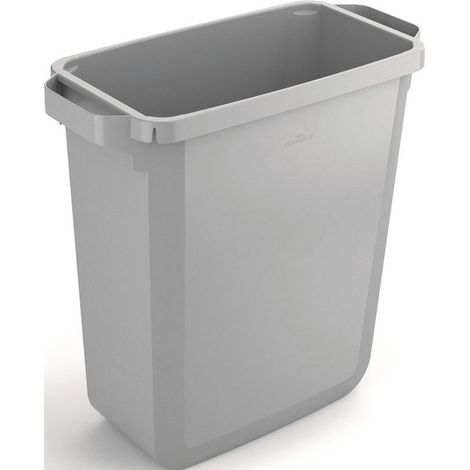 Poubelle de tri 60l H600xL590xP282mm gris sans rabat ni couvercle DURABLE