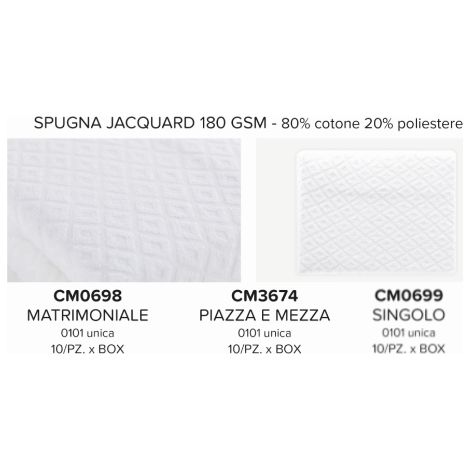 Coprimaterasso per letto ad una piazza