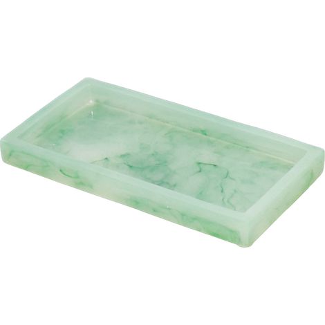 Plateau En Résine Marbrée - Rectangle 30 X 20 Cm - Pour Salle De Bain Chambre Salon - 1 Pièce (1/5)