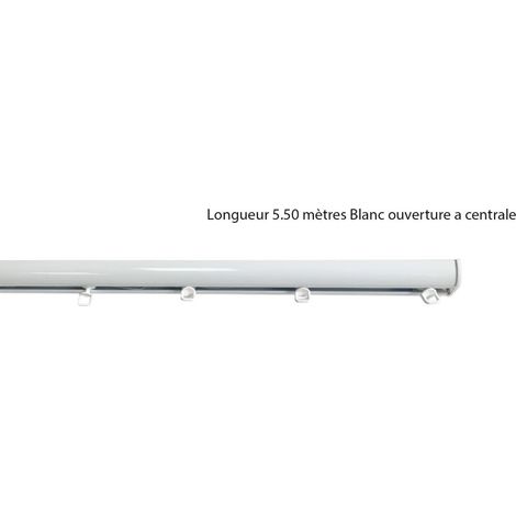 WAVE - Tringle Rail - L. 5,50 m - Ouverture Centrale - Effet Vague (1/5)