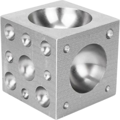 Bloc à damper carré, outil de formage des métaux professionnel pour bijoutier, 60 x 60 mm / 2,4 x 2,4 pouces