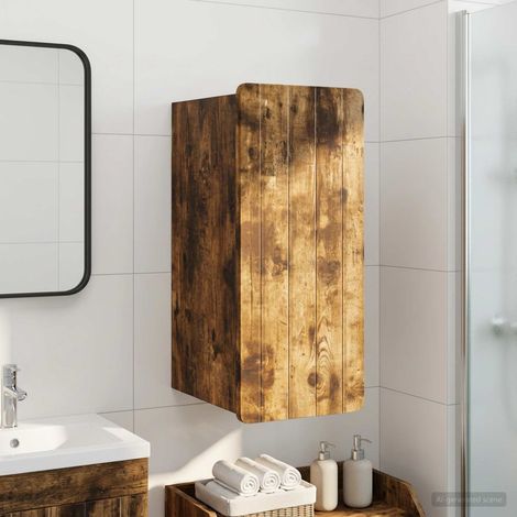 vidaXL Armario de pared para baño ZWOLLE Roble Ahumado 30 x 31 x 63 cm (1/5)