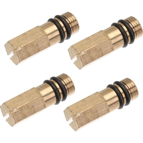 4 Pièces prise de cuivre de robinet monter inoxydable robinets bouchon remplacement d'une seule prise partie en cuivre du robinet raccord de robinet Golden (1/5)