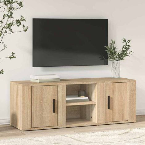 vidaXL TV Cabinet Sonoma Oak 100x31,5x35 cm Engineered Wood (1/5)