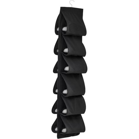 Rangement Chaussures Suspendu 12 Poches Porte Chaussures Pliable, Range Chaussures Gain de Place à Suspendre pour Porte Chambre ou Back Door, Organiseur Chaussures sans Perçage