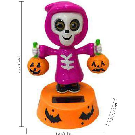 Solarbetriebene tanzende Kürbis-Halloweenpuppe für Auto, Büro, Zuhause, schwingende Dekoration. (1/5)