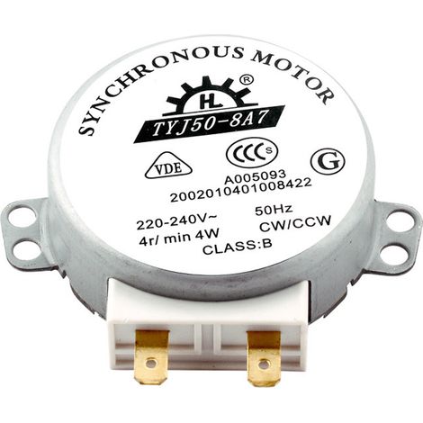Moteur Plateau Tournant - 220-240 V AC - 50 Hz - 4 Tr/Min CW CCW - Compatible Four Micro-Ondes - 1 Pièce (1/5)