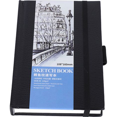Carnet aquarelle sans acide, couverture rigide, ruban marque-page, élastique, carnet de croquis mixed media pour adultes et étudiants (1/5)