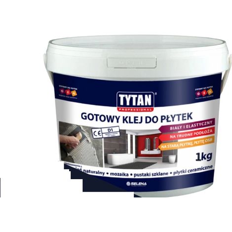 Adesivo pronto all'uso Tytan per piastrelle in ceramica, bianco, 1 kg (1/2)