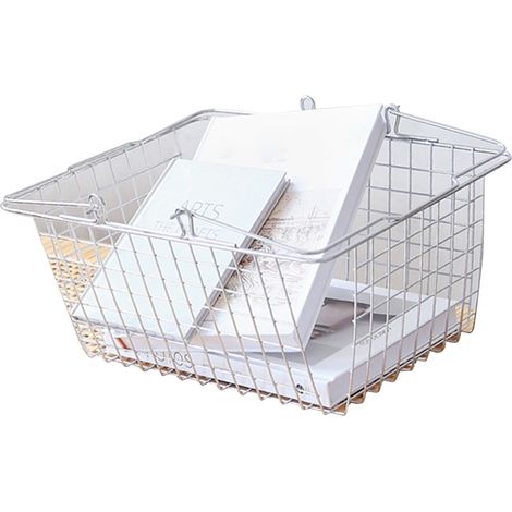Panier de rangement pour les en-cas, chariot portable, étagère de rangement, populaire sur Xiaohongshu (Petit Livre Rouge) - panier à provisions avec poignée, un indispensable pour la maison et les do (1/5)
