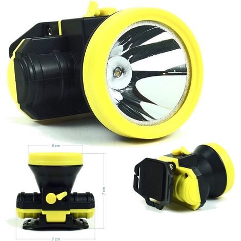 Torcia frontale a led ricaricabile subacquea waterproof immersioni 50mt AB-Z984 (1/4)