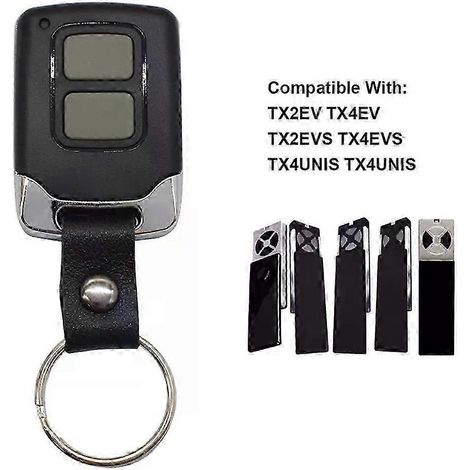 Télécommande 433 MHz pour ouvre-portes de garage LiftMaster TX4UNIS, TX4UNI, TX4EVS et TX2EV, Chamberlain TX2REV, TX4RUNI et MERLIN E950. (1/5)