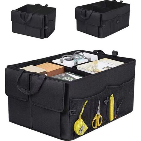 Organizador de maletero de coche CT2, contenedor de compras plegable, accesorios y herramientas