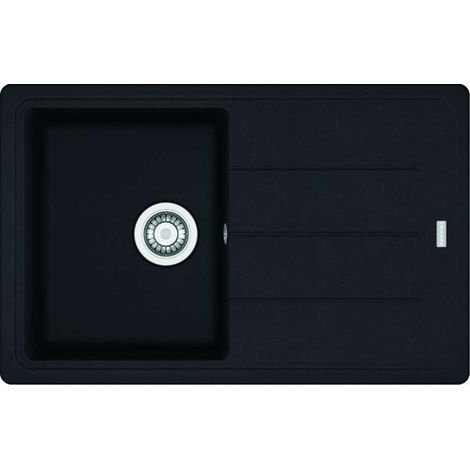 Franke Basis - Fregadero de fragranite BFG 611-78, 78x50 cm, negro mate 114.0661.513