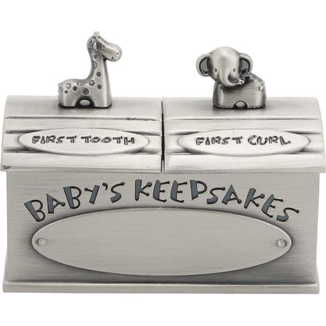 Boîte à souvenirs bébé style européen, résistant à la rouille, aspect élégant, cadeau de fée des dents pour petits enfants, boîte en fer blanc ancien (1/5)